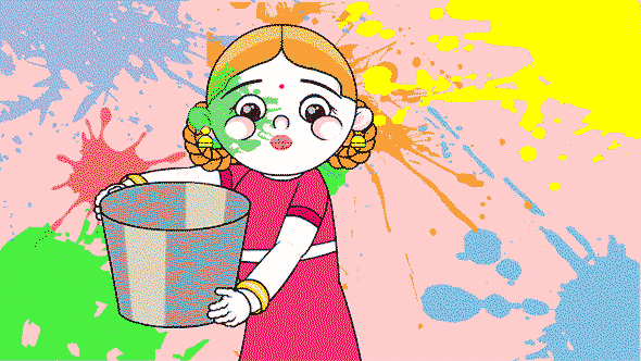Holi Greeting Cards 16114