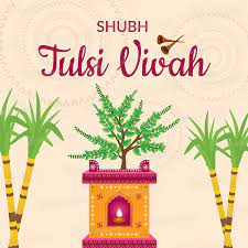 Tulsi Vivha Greeting Cards 