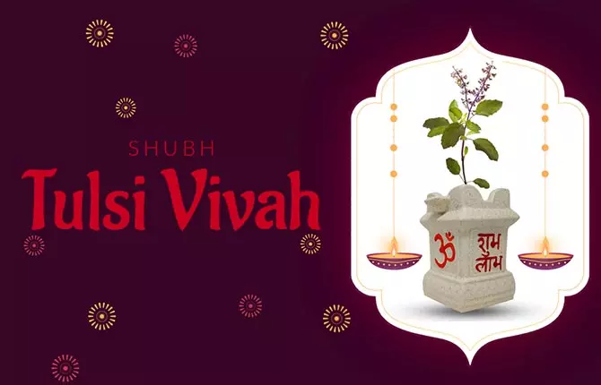Tulsi Vivha Greeting Cards 