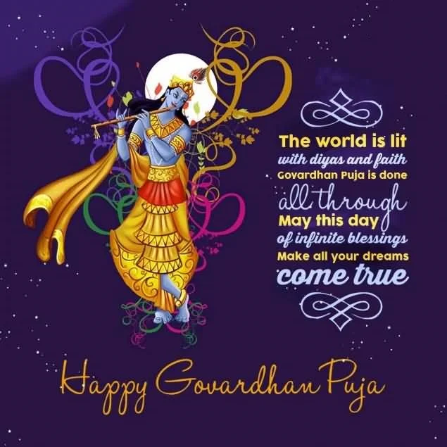 Gowardhan Pooja Greeting Cards 