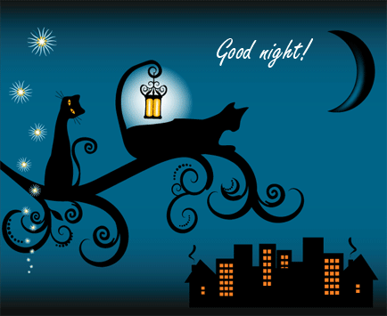 Good Night Greetings Greeting Cards 9214