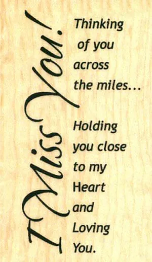 I Miss You Greetings Greeting Cards 13507