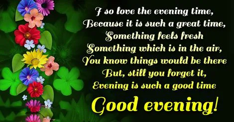 Good Evening Greetings Greeting Cards 9036